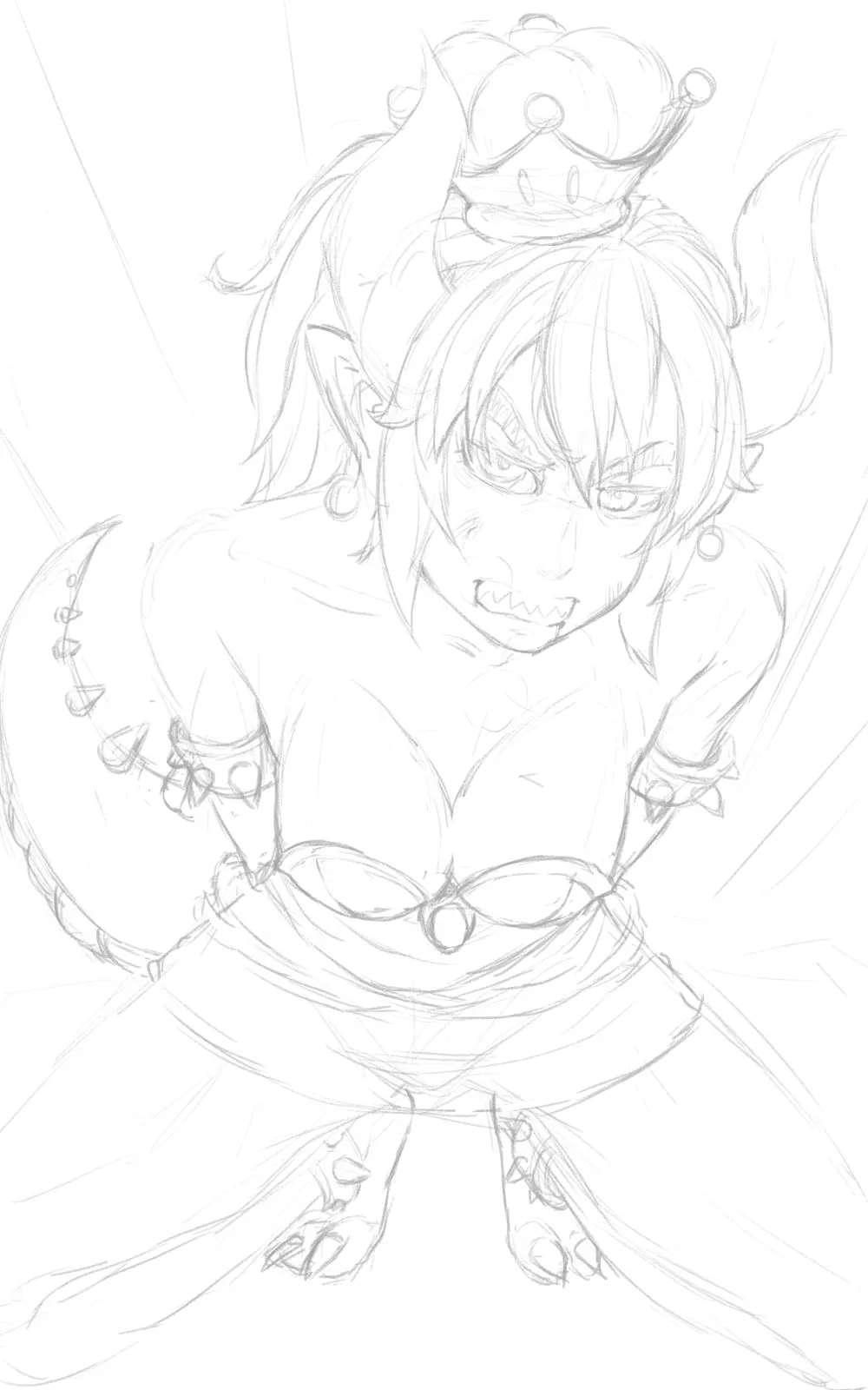 Bowsette Horn Cutting